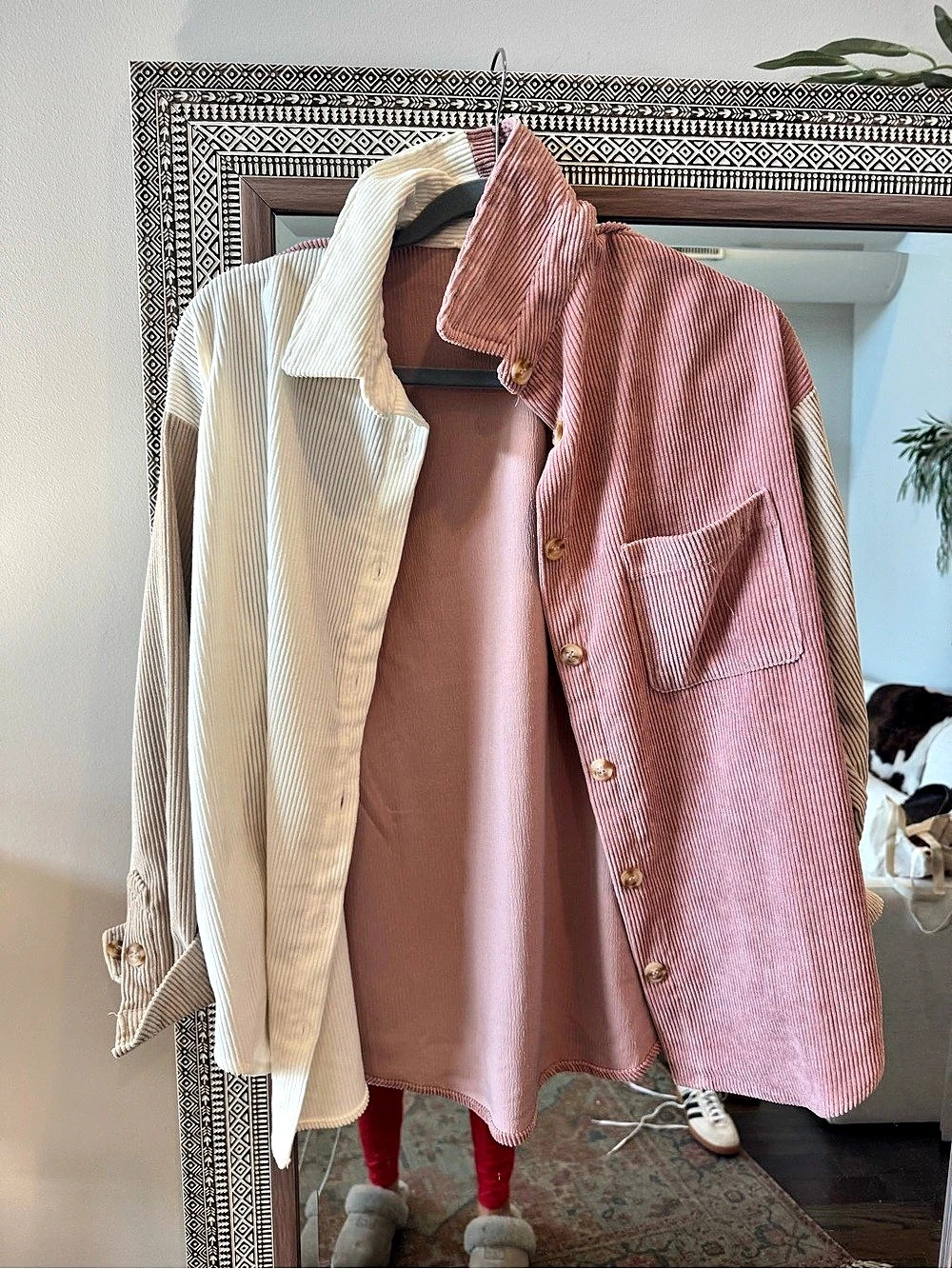 August Sky / Target Striped Button Down Shirt in Pink & Cream Size Small